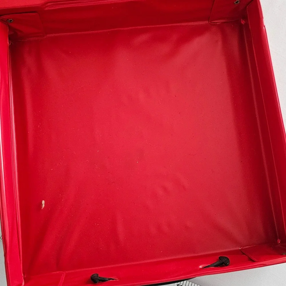 Vintage 1988 Micro Mini's Collectors Case Red Vinyl Holds 48 Cars Tara Toy 20800